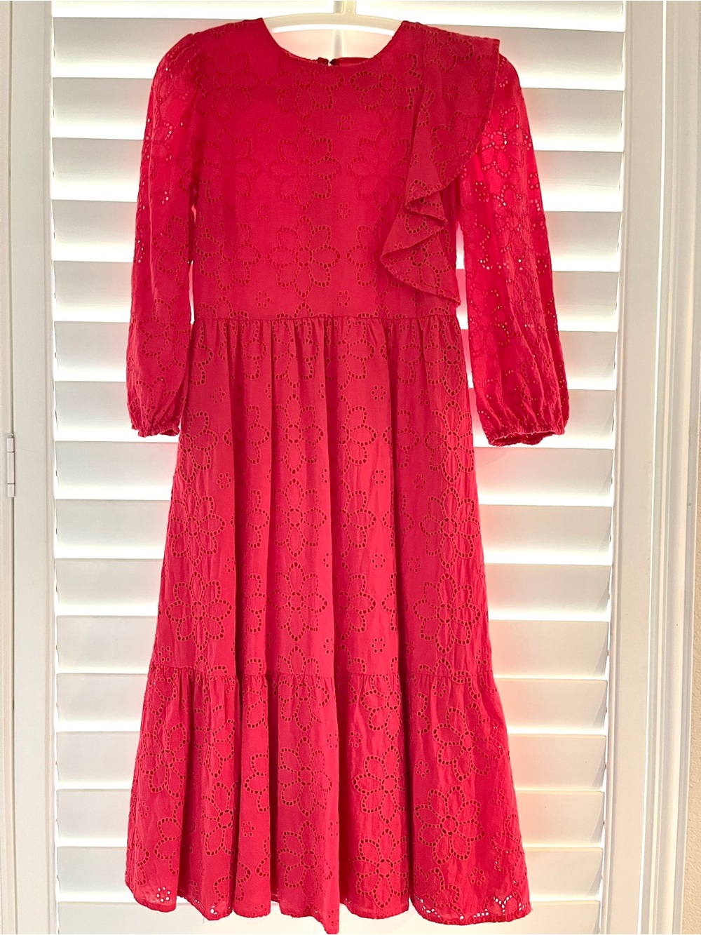 Halogen Red Eyelet Dress